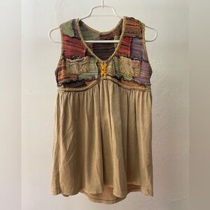 EL RODEO Women’s M Patchwork Sleeveless Top